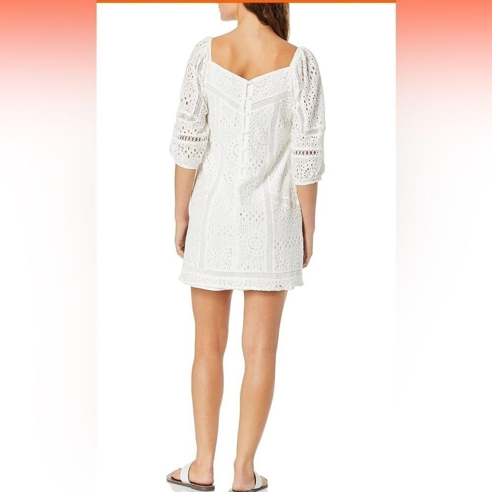 Adelyn Rae White Crocheted Fairy Boho Croquette Dress. Size Medium. - Picture 2 of 9